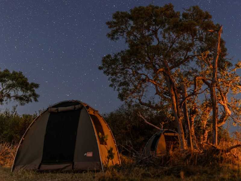 Tents used on the adventure camping safaris