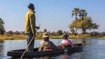 Okavango River Botswana Africa,Peter Walton Local transport on the Okavango River