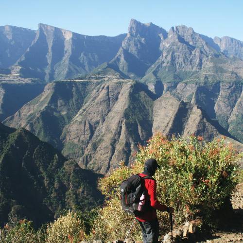 Trekking in the Simien Mountains, Ethiopia