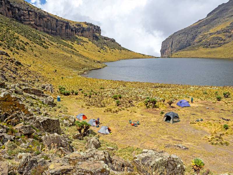 Camping at Lake Michaelson on Mt Kenya | Andrew Bain