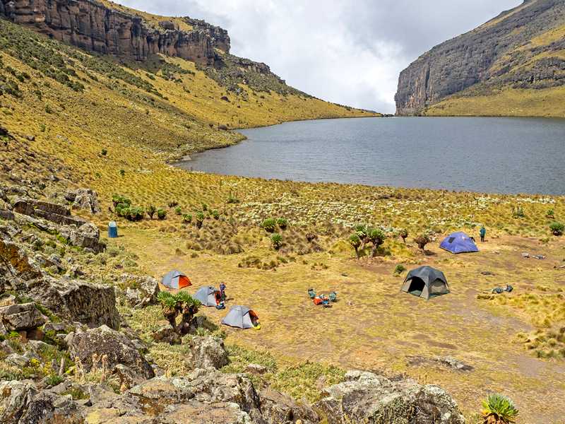 Camping at Lake Michaelson on Mt Kenya | Andrew Bain