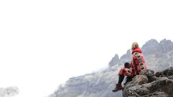 A moment of reflection on Mount Kenya