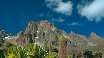 The picturesque flanks of Mt Kenya