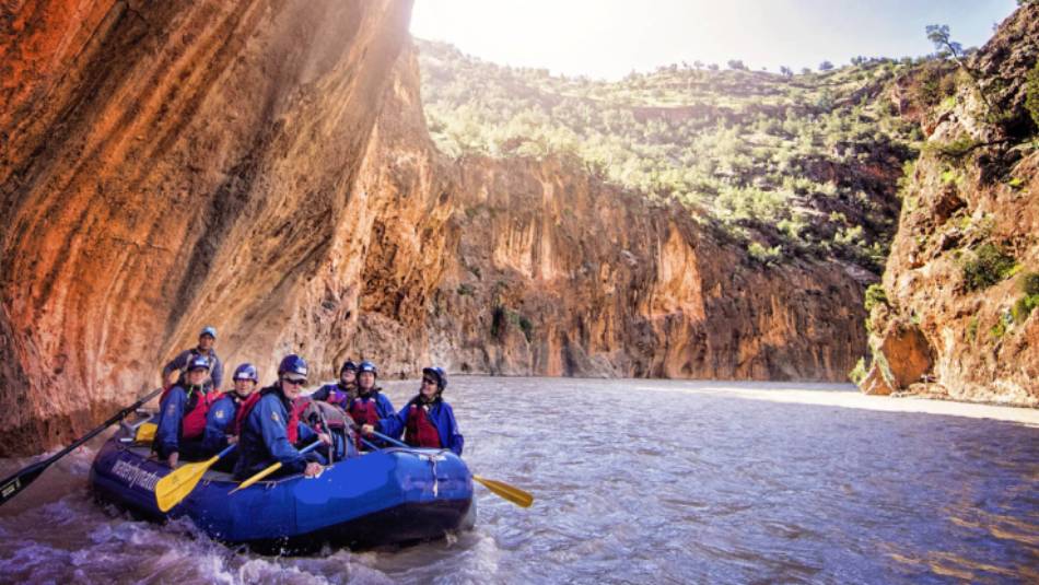Rafting group in Morocco