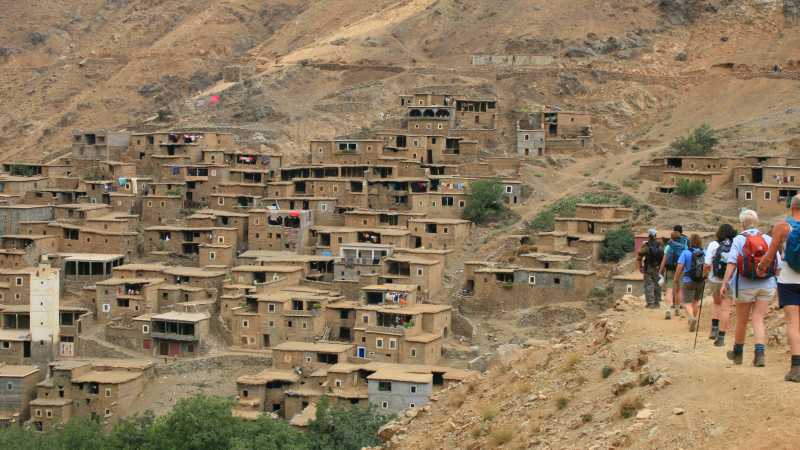 Trekking in the High Atlas Mountains on the way to Mt Toubkal, Morocco | John Millen