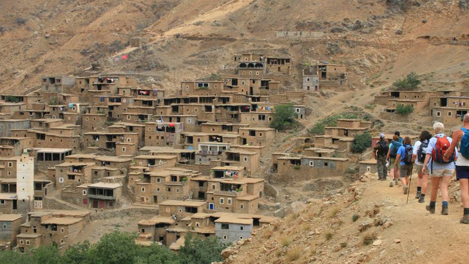 Trekking in the High Atlas Mountains on the way to Mt Toubkal, Morocco | John Millen
