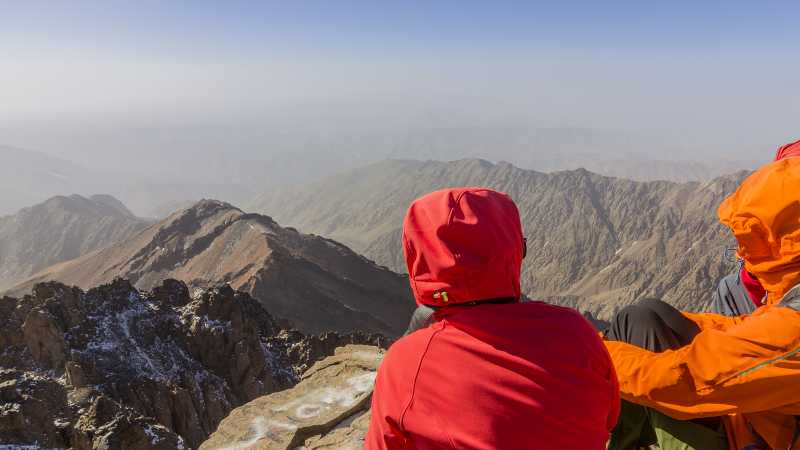 The view from the summit of Toubkal