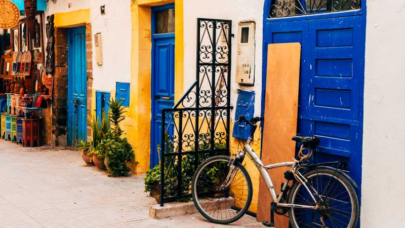Colorful streets of Essaouira, Morocco