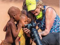 Local Himba children fascinated with the camera -  Photo: Peter Walton