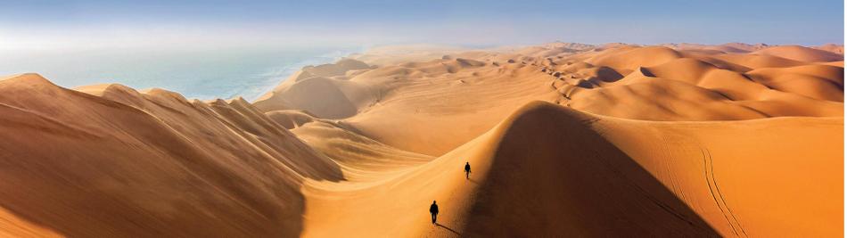 Climbing the sand dunes of Sossusvlei -  Photo: Peter Walton