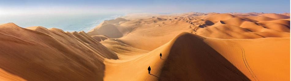 Climbing the sand dunes of Sossusvlei -  Photo: Peter Walton