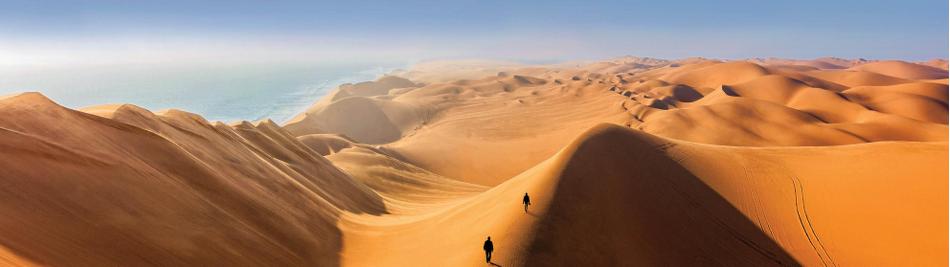 Climbing the sand dunes of Sossusvlei -  Photo: Peter Walton