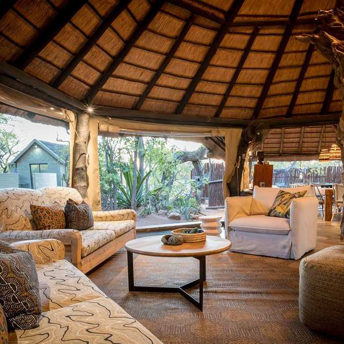 Lounge area on Kruger Lodge Safari