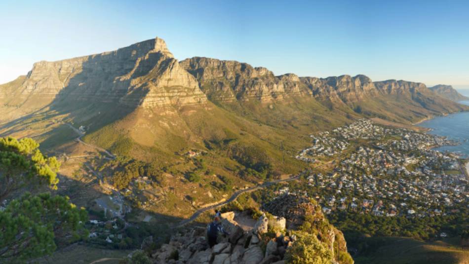 View of Table Mountain in Cape Town
