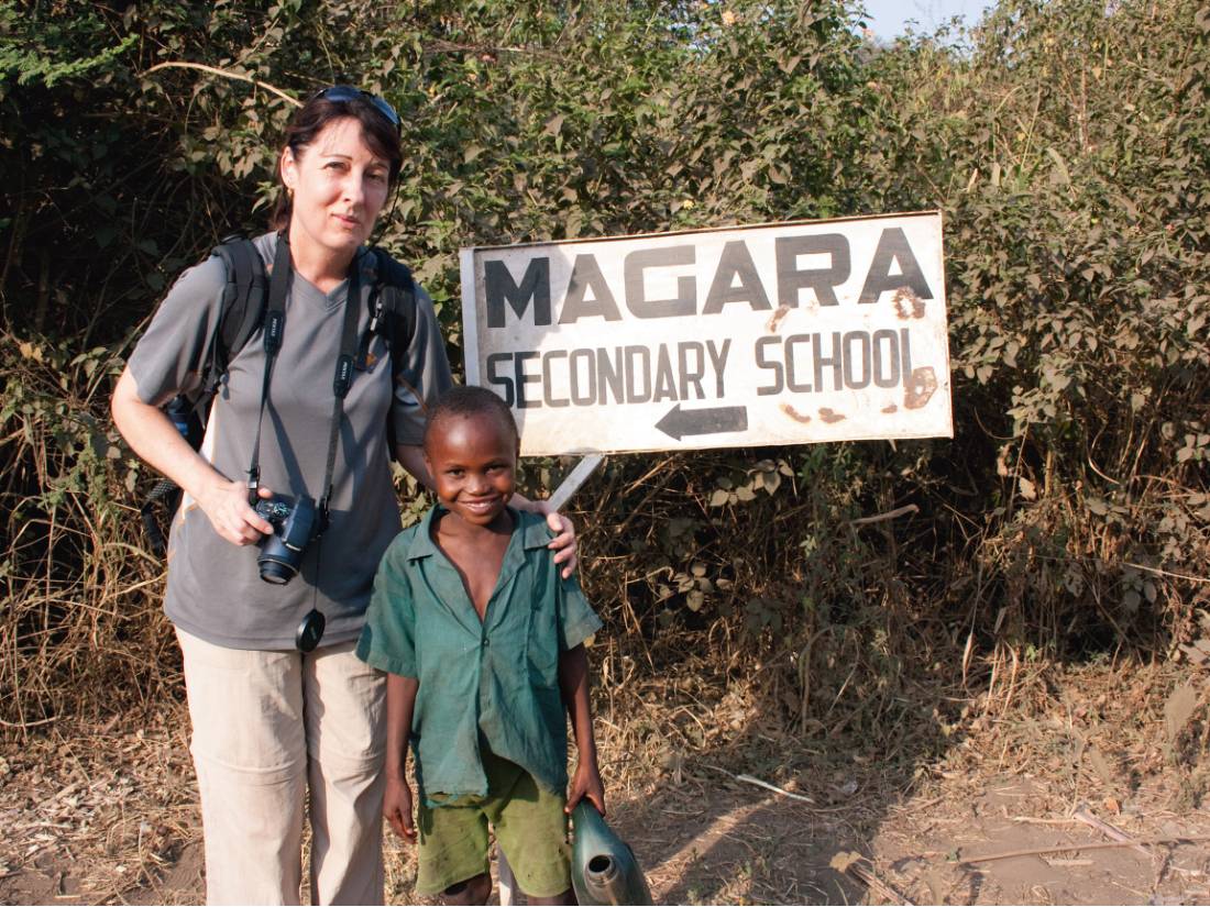A participant on CPT 2010 Tanzania project with school student from the school that the project renovated