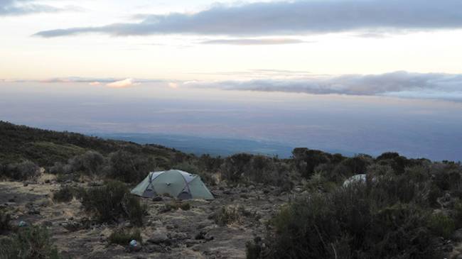 Camping on the slopes of Kilimanjaro | Peter Brooke