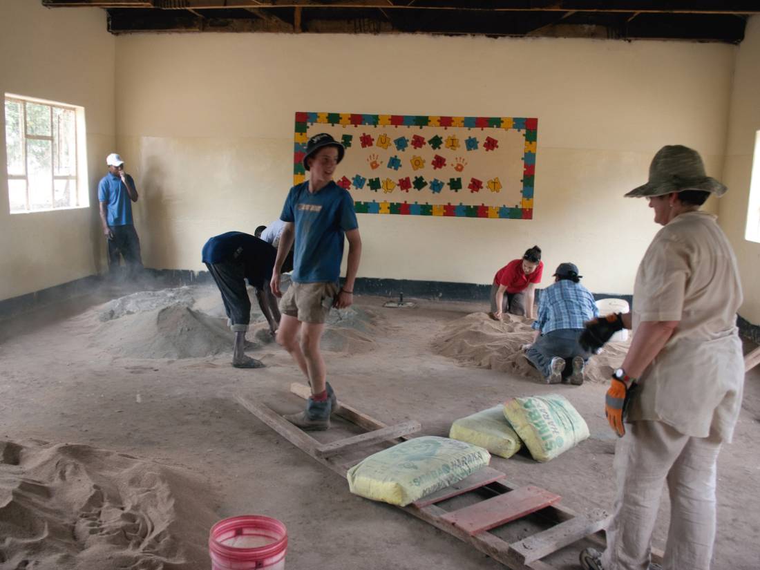 2010 CPT participant working on Magara Secondary School renovations