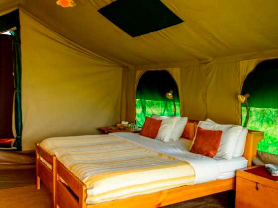 Serengeti Walking Safari - permanent campsite tent in Serengeti Wilderness Camp