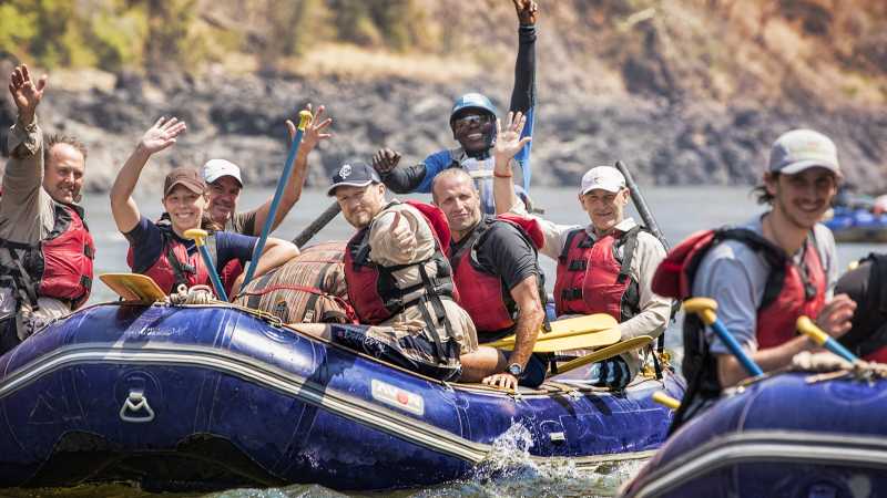 Celebrating completing an unforgettable Zambezi rafting adventure - Zambezi River: Whitewater & Wildlife, Zambia