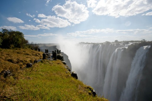 Views over the powerful Victoria Falls
