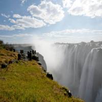 Views over the powerful Victoria Falls
