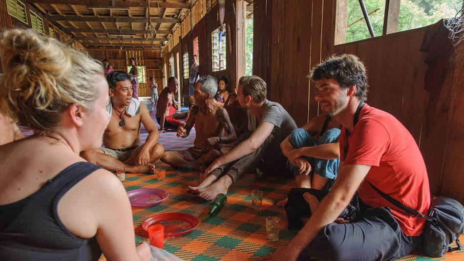 Meeting the locals in Borneo
