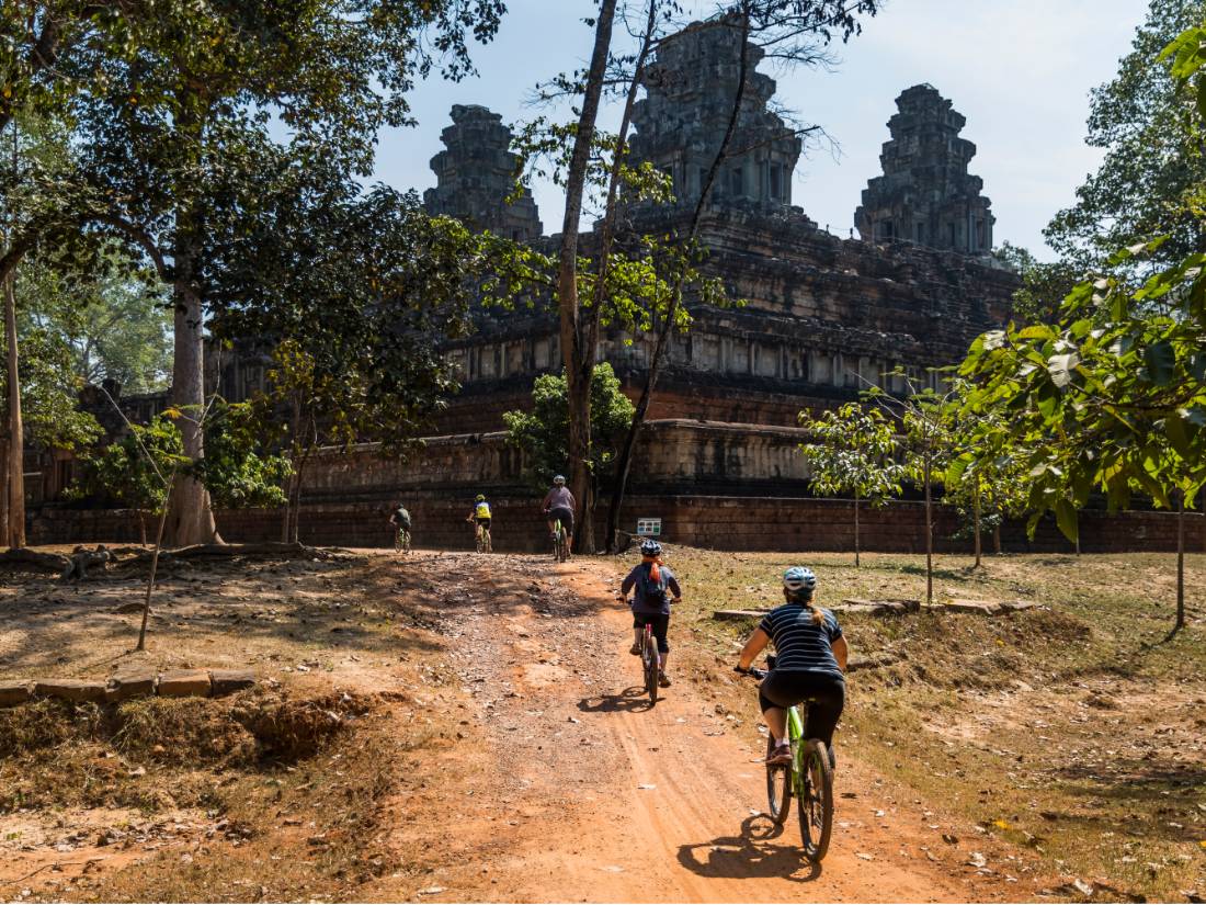 Exploring the ruins of Angkor Wat by bike is a unique way to discover the UNESCO listed site |  <i>Lachlan Gardiner</i>