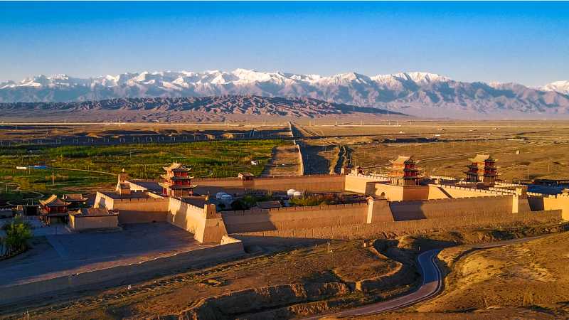 Jiayu Guan and the Qilian Mountains