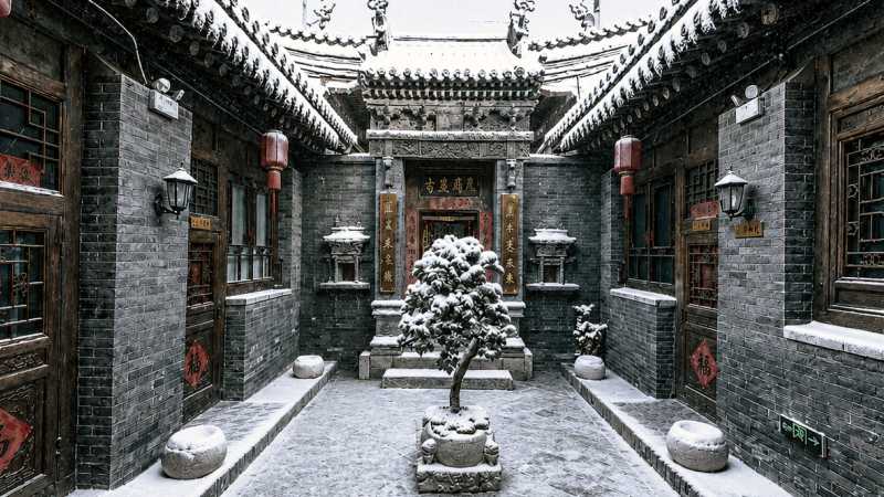 Stay at the character filled Pingyao Grand Theater Guild Hall East Garden Hotel - Shanxi: Ancient China in Winter, China