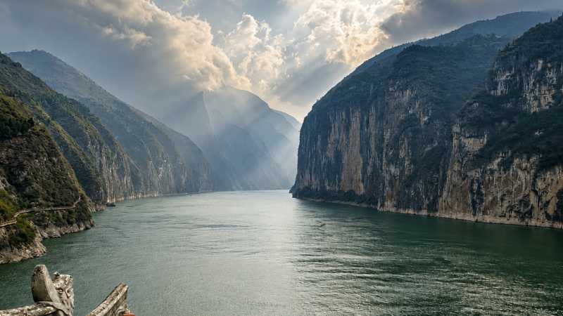 Hiking to the Three Gorges Summit with a view of the River Yangtze - Hike China’s Three Gorges, China