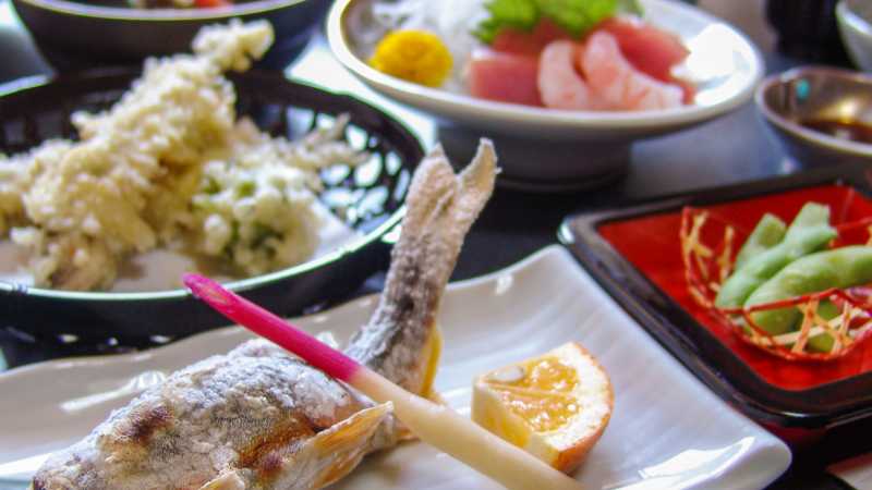 Traditional ryokan evening meal - Hokkaido Winter Explorer, Japan