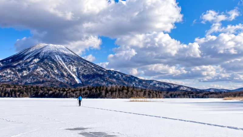 Lake Akan looking towards Mount Oakan - Hokkaido Winter Explorer, Japan