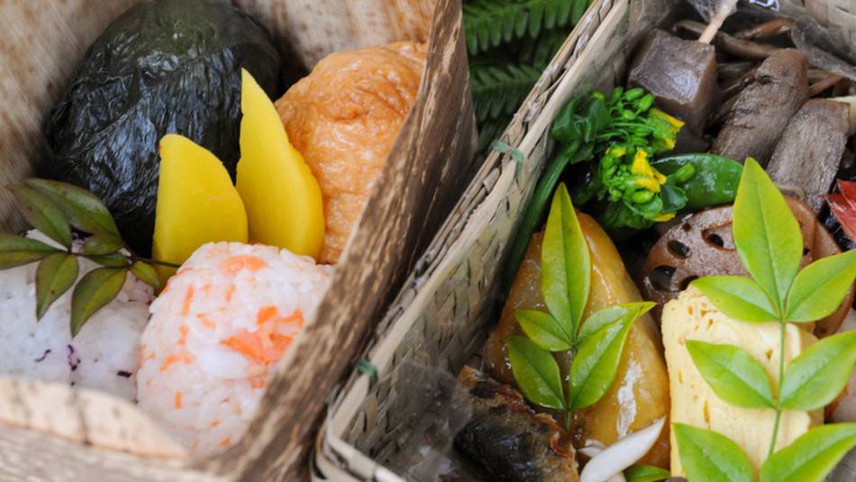 Enjoy traditional fresh bento boxes for lunch