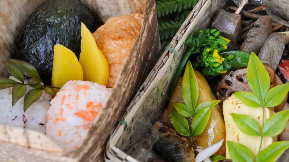 Enjoy traditional fresh bento boxes for lunch