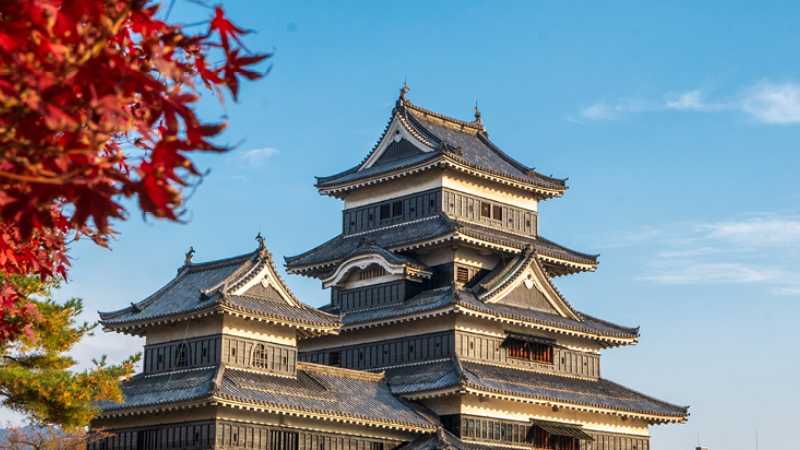 Matsumoto castle during the Autumn