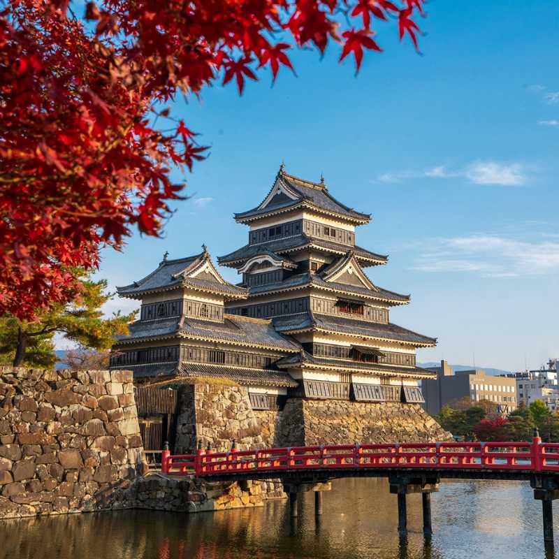 Matsumoto castle during the Autumn