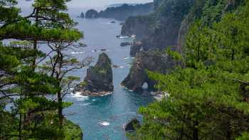 Michinoku Coastal Trail coastline, Kitayamazaki View Point on the Michinoku Coastal Trail