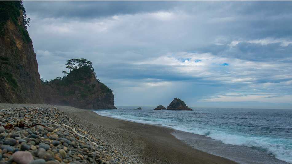 Michinoku beach along the trail to Jodogahama