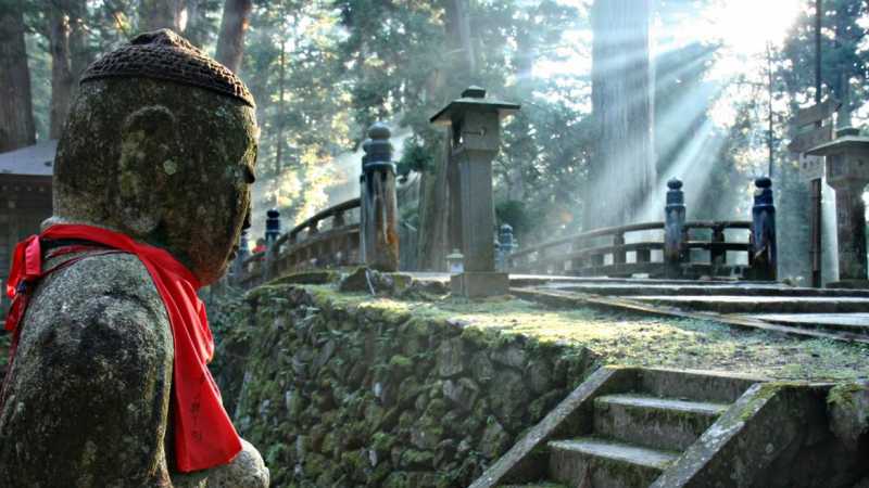 Forest temple along the Nakasendo Way