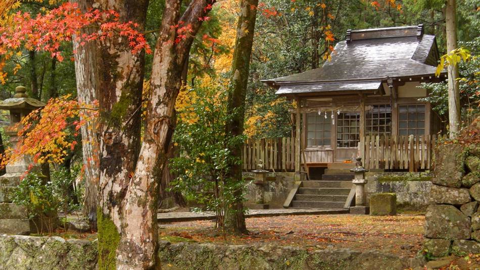 Hiking to the Takijiri-oji shrine in autumn
