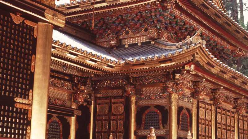 Ancient temples adorned in intricate design are visited  throughout our Japan adventures