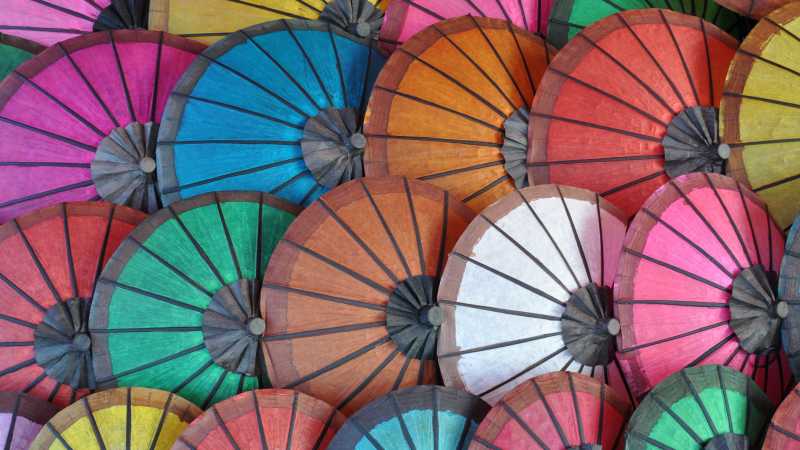 Crafted umbrellas Laos