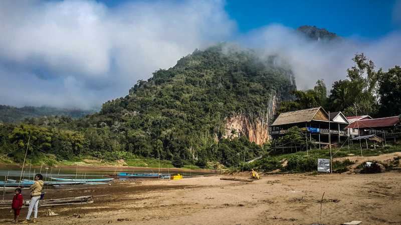 Riverside village in Northern Laos