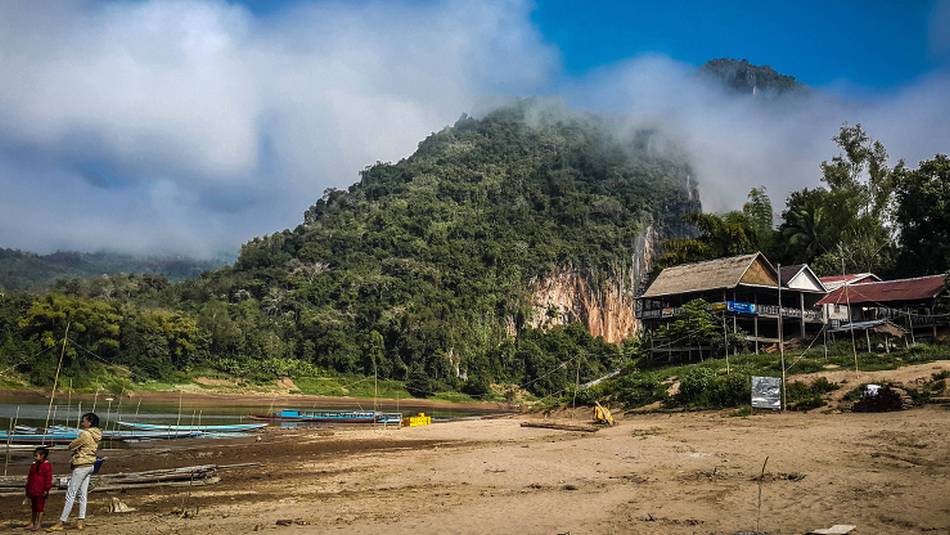 Riverside village in Northern Laos