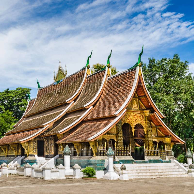 The sweeping roof-lines of Wat Xiengthong, Luang Prabang