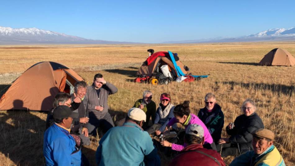 Our camp on the valley floor after the descent from Tsast Bogd Mountain | Tim Cope