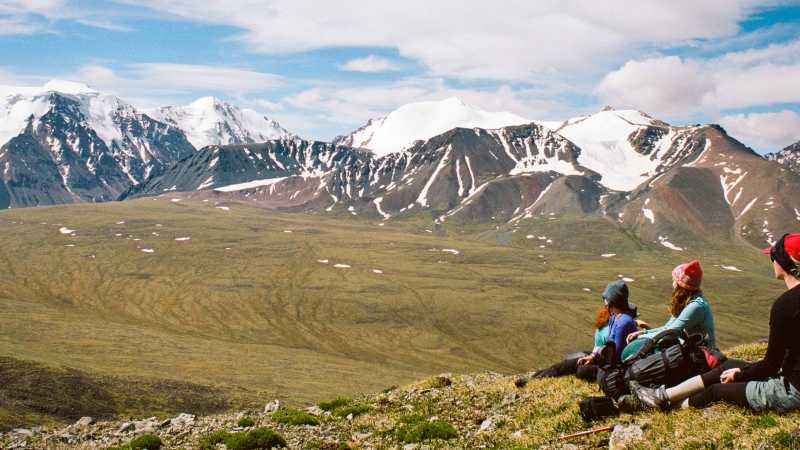 A well earned rest after a challenging day's trekking in western Mongolia. | Tessa Chan