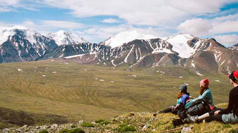 A well earned rest after a challenging day's trekking in western Mongolia. | Tessa Chan
