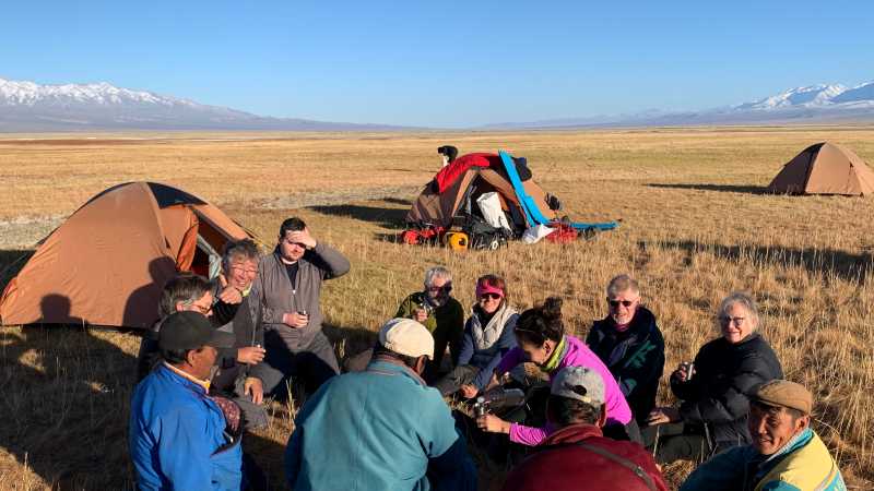 Our camp on the valley floor after the descent from Tsast Bogd Mountain | Tim Cope