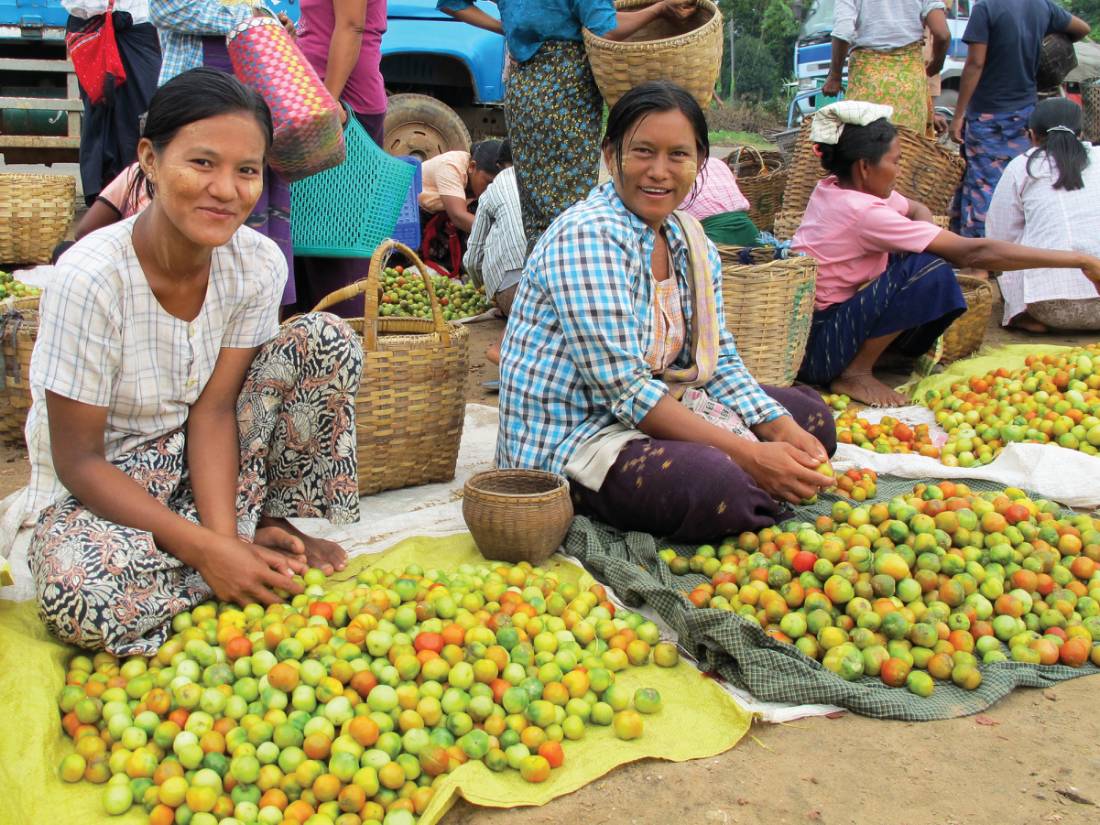 Local women at a market in Myanmar |  <i>Kate Harper</i>